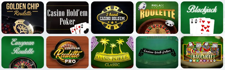 Juegos de mesa en WIN CASINO